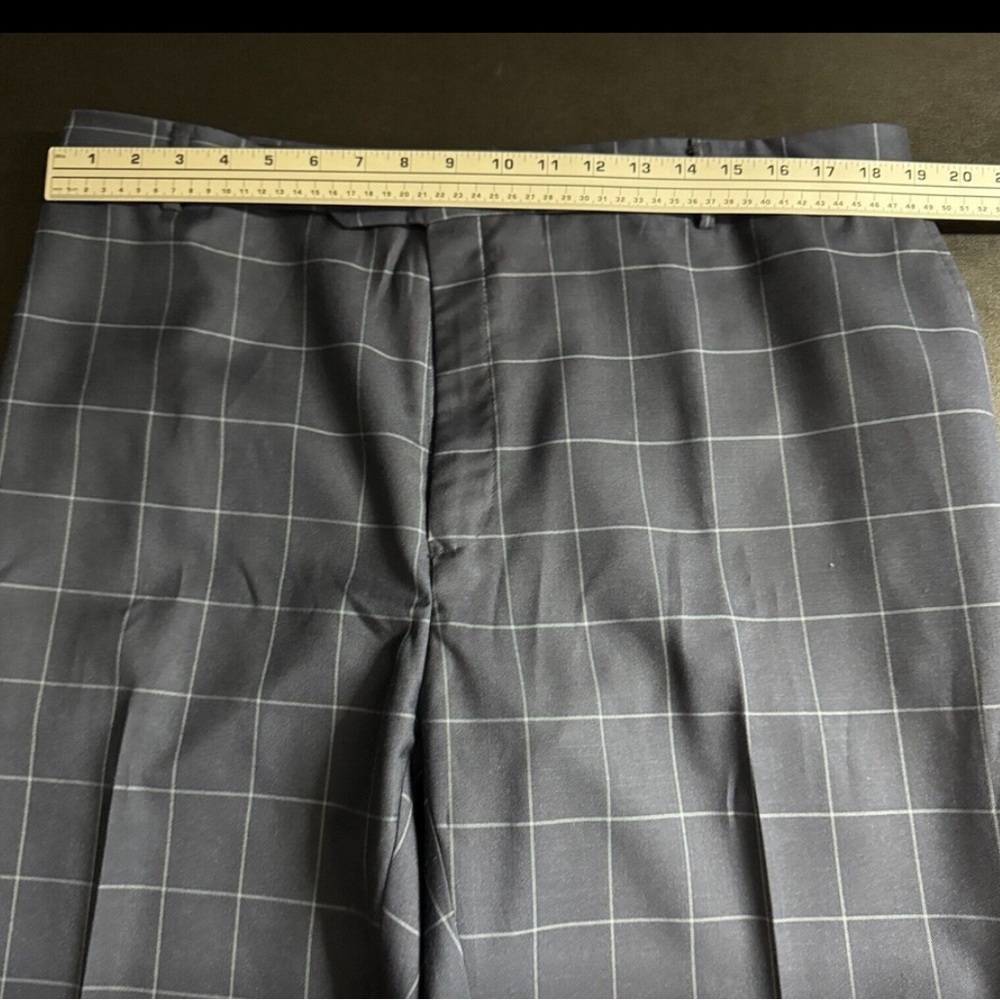Valentino Navy Blue Checkered Suit - Picture 6 of 15